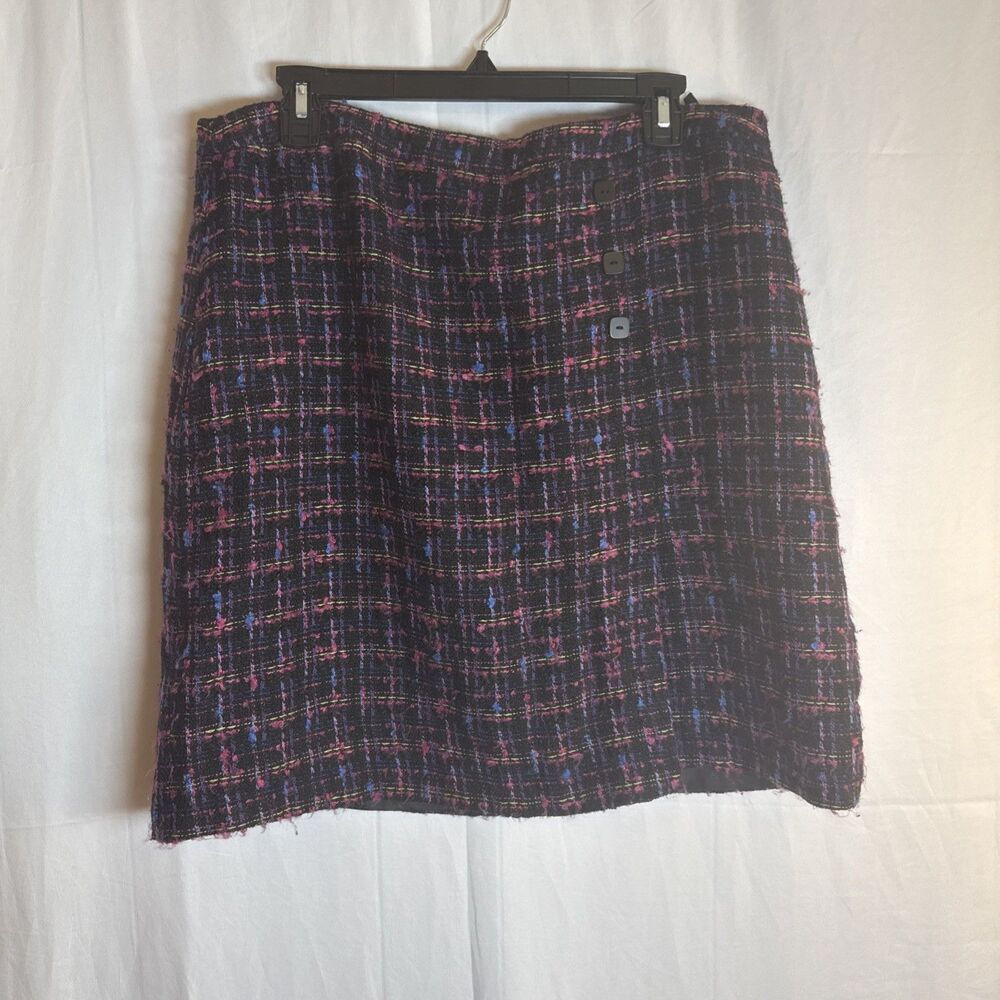 Oscar Oscar De La Renta Colorful Skirt Size 14 Petite Preowned - Picture 2 of 16